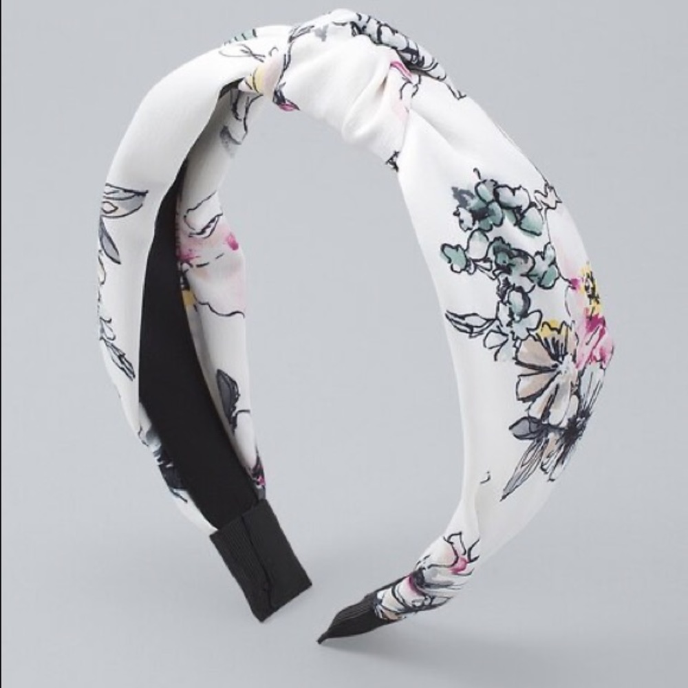 WHBM FLORAL PRINT KNOT HEADBAND